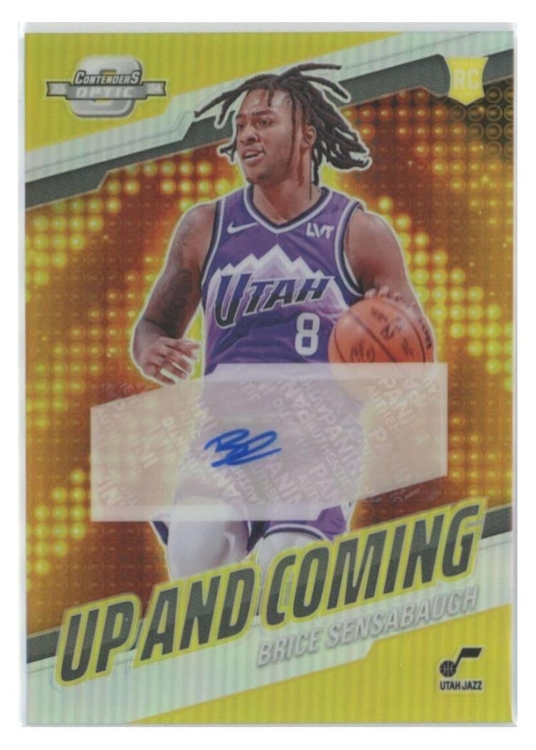 2023-24 Panini Contenders Optic Up and Coming Autographs Brice Sensabaugh #UC-SEN card
