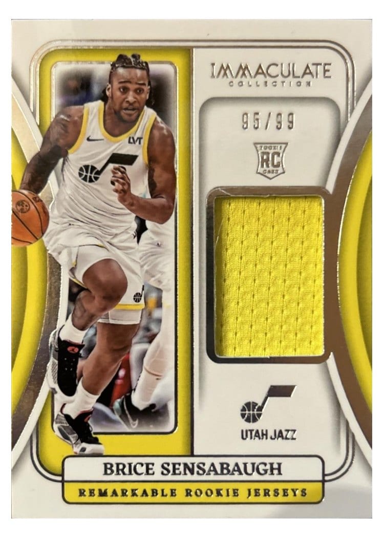 2023-24 Panini Immaculate Collection Remarkable Rookie Jerseys Brice Sensabaugh #2 card