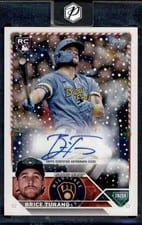 2023 Topps Holiday Autographs Brice Turang #HAC-BT card