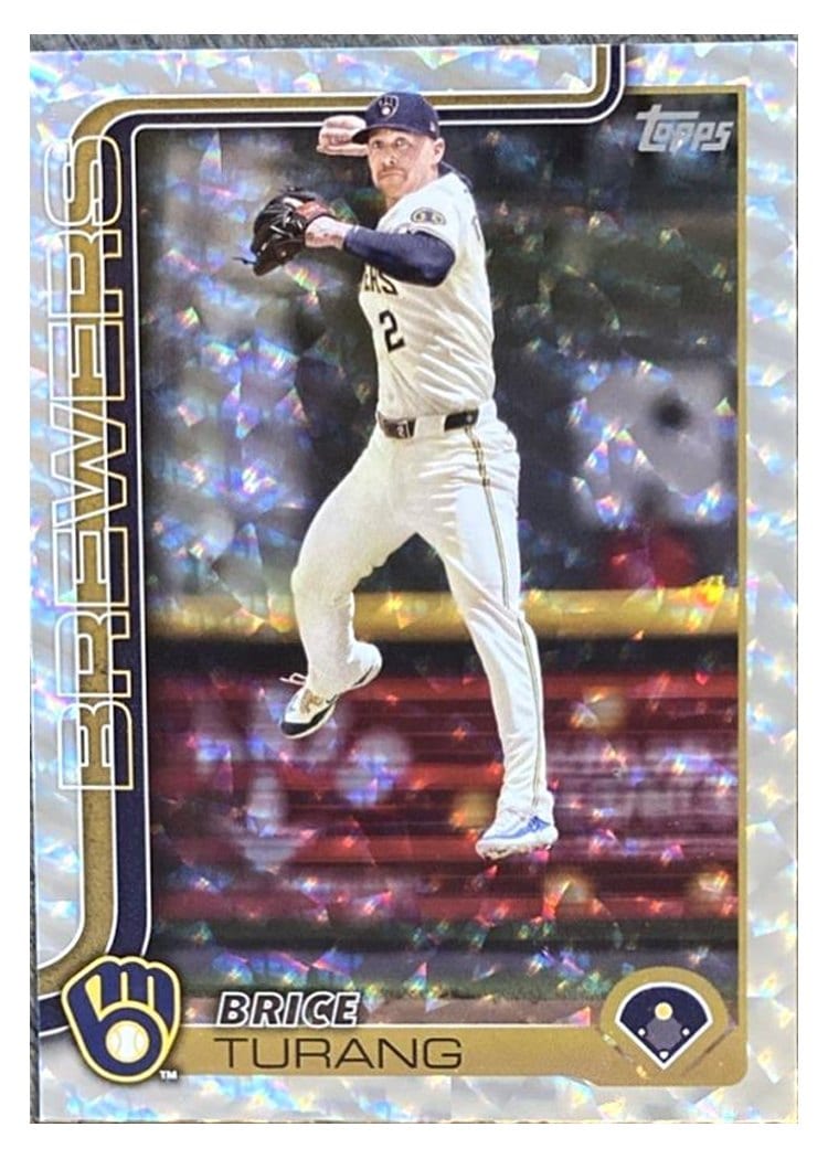 2025 Topps Base Set Brice Turang Rainbow Foil #45 card