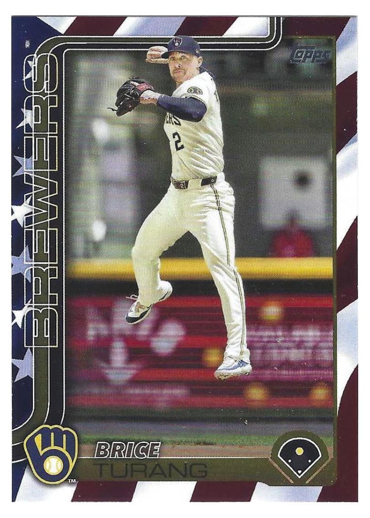 2025 Topps Base Set Brice Turang Independence Day #45 card