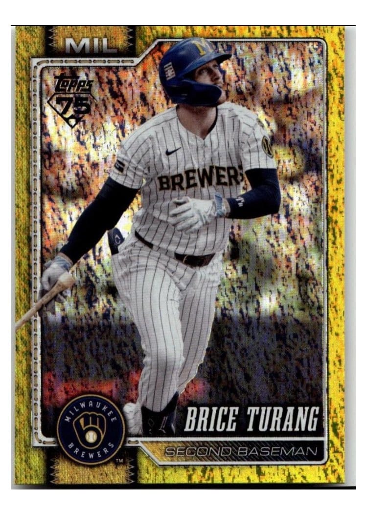 2026 Topps Base Set Brice Turang Yellow Holo #105 card