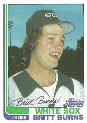 1982 Topps Base Set Britt Burns #44 card