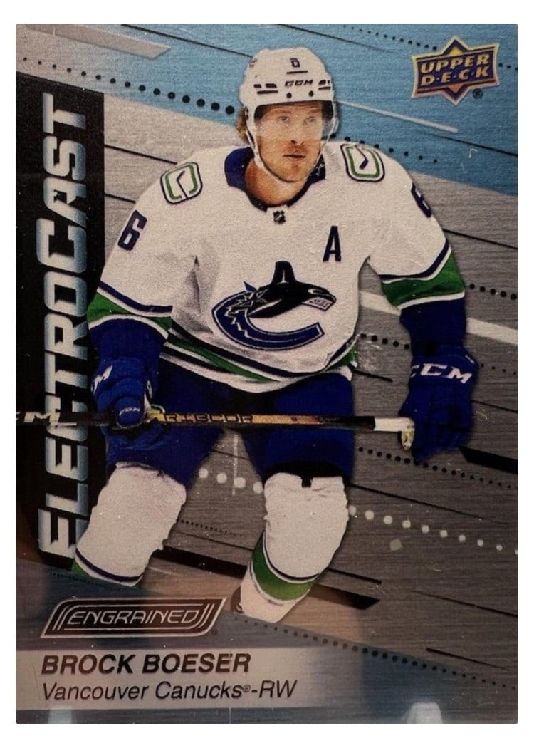 2023-24 Upper Deck Engrained ElectroCast Metal Brock Boeser #EC-10 card