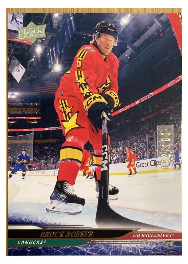 2024-25 Upper Deck Base Set Brock Boeser #695 card