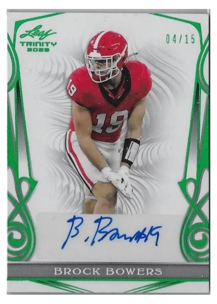 2023 Leaf Trinity Autograph Brock Bowers #BA-BB2 card