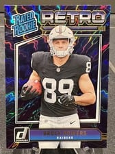 2024 Donruss Rated Rookies Retro Brock Bowers #9 card