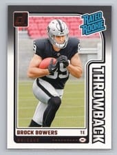 2024 Donruss Rated Rookies Throwback Brock Bowers #45 card