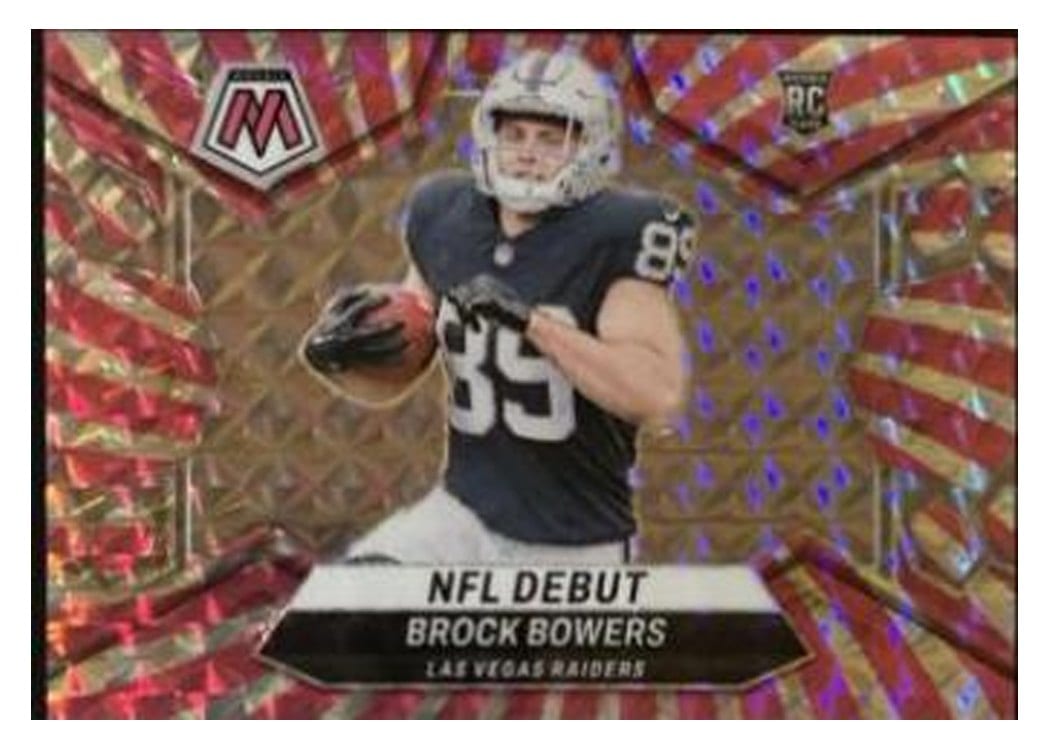 2024 Panini Mosaic Base Set Brock Bowers Pink Swirl #286 card