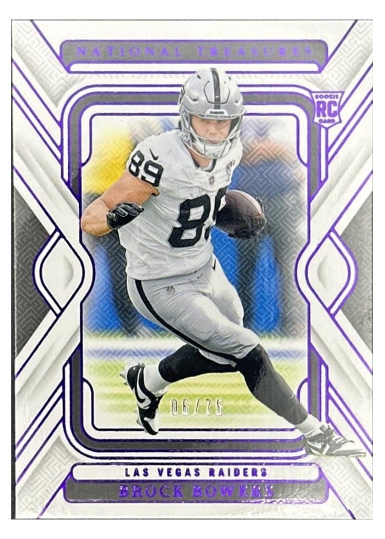 2024 Panini National Treasures Base Set Brock Bowers #53 card