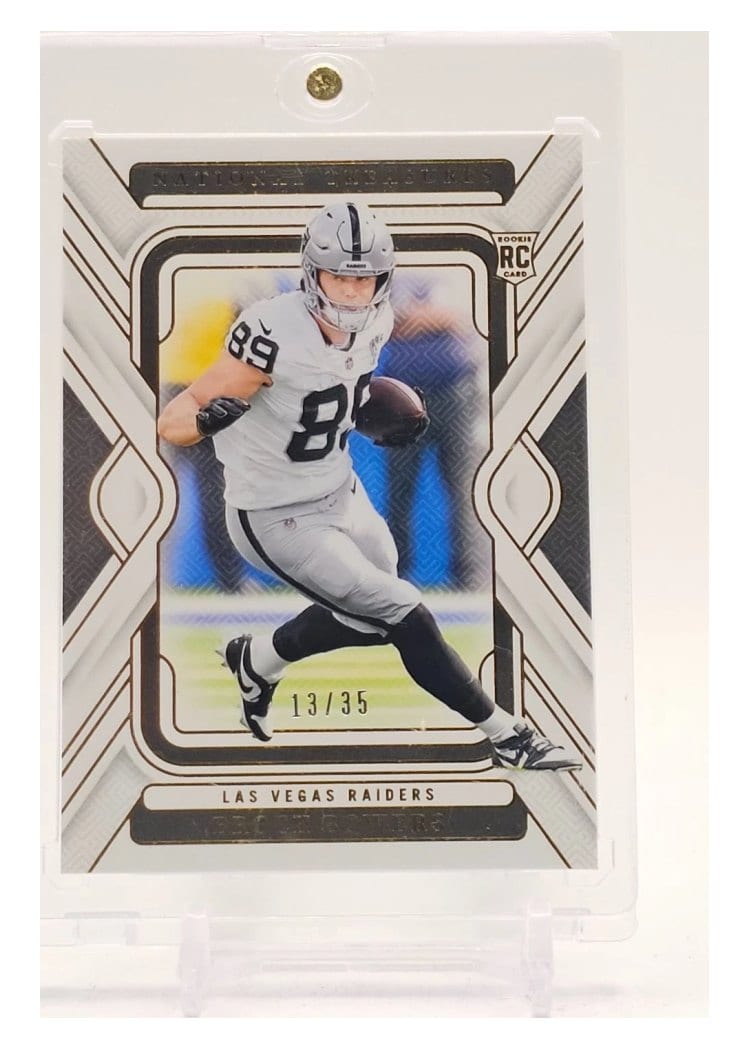2024 Panini National Treasures Base Set Brock Bowers Gold #53 card