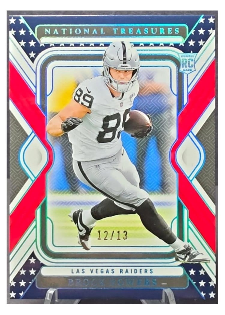 2024 Panini National Treasures Base Set Brock Bowers #53 card