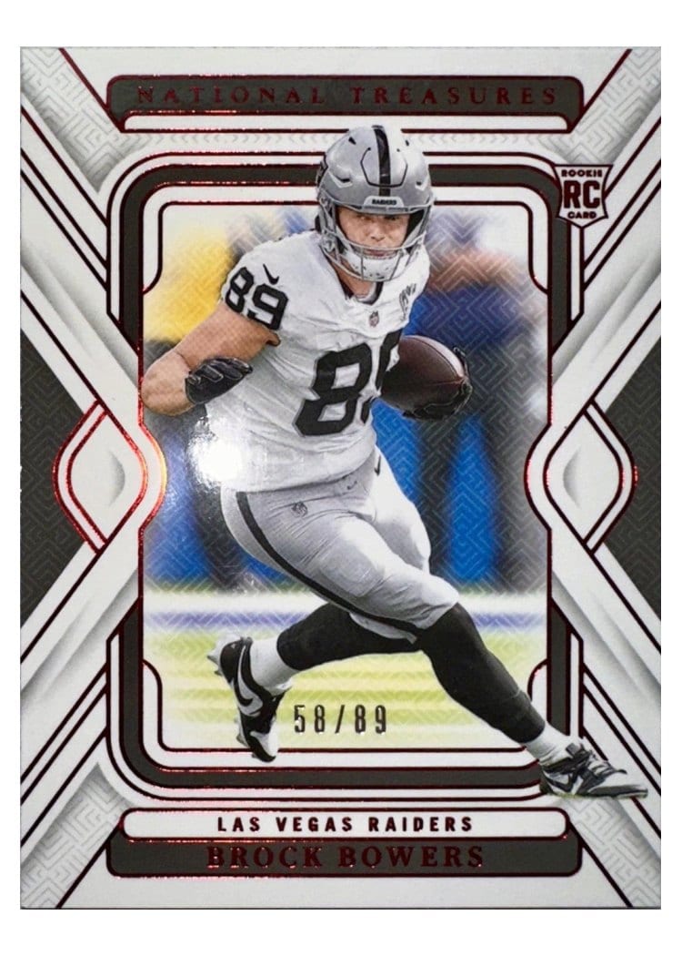 2024 Panini National Treasures Base Set Brock Bowers #53 card