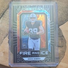 2024 Panini Obsidian Fire and Ice Brock Bowers #16 card