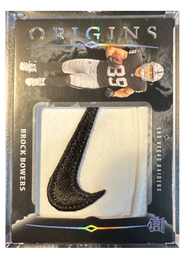 2024 Panini Origins Rookie Jumbo Jerseys Brock Bowers #RJJ-BBS card