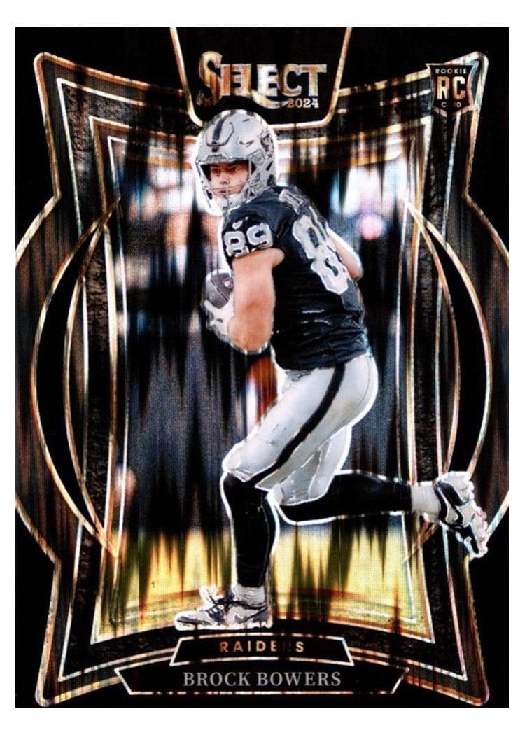 2024 Panini Select Brock Bowers Black Prizm Shock #31 card