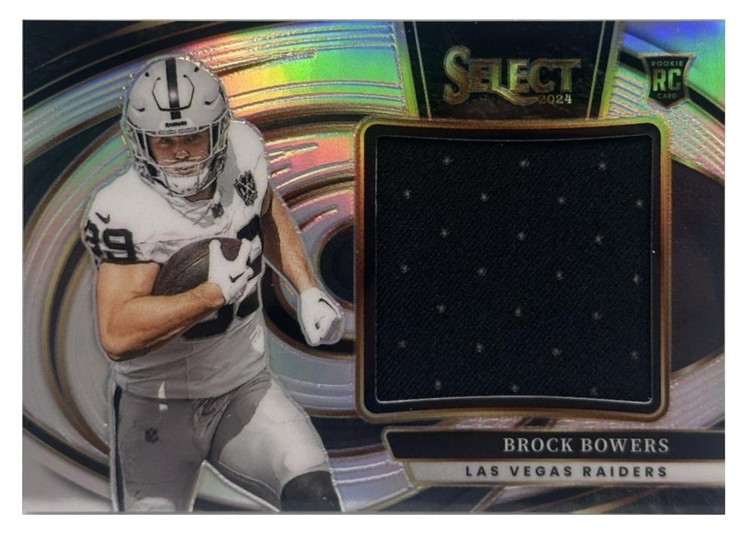 2024 Panini Select Jumbo Rookie Swatch Brock Bowers #8 card