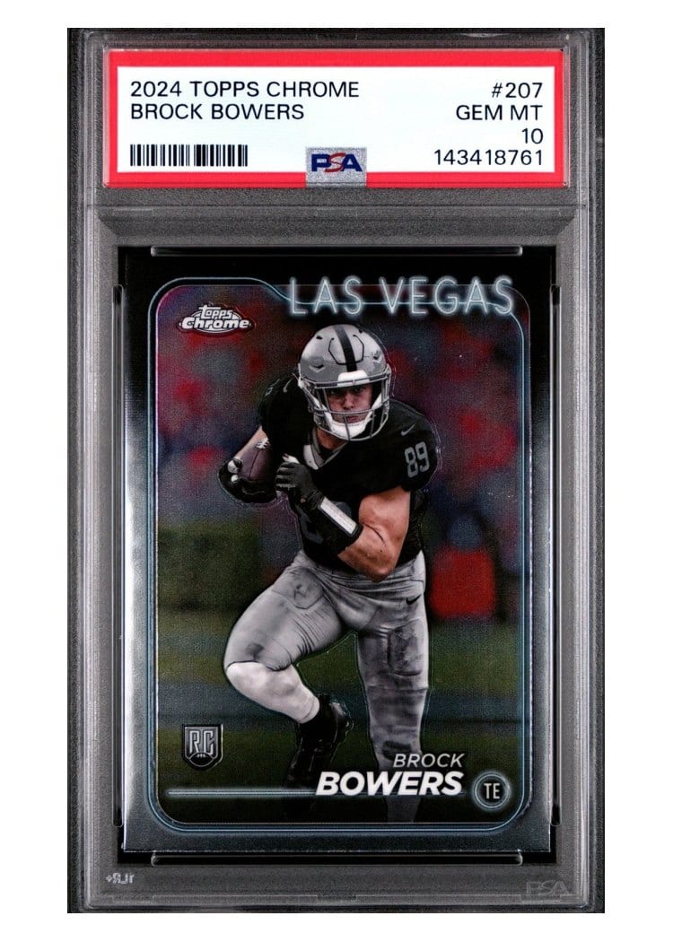 2024 Topps Chrome Base Set Brock Bowers #207 card