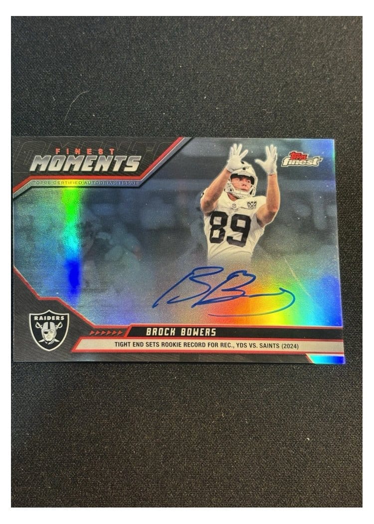 2025 Finest Finest Moments Autographs Brock Bowers #FMA-BB card