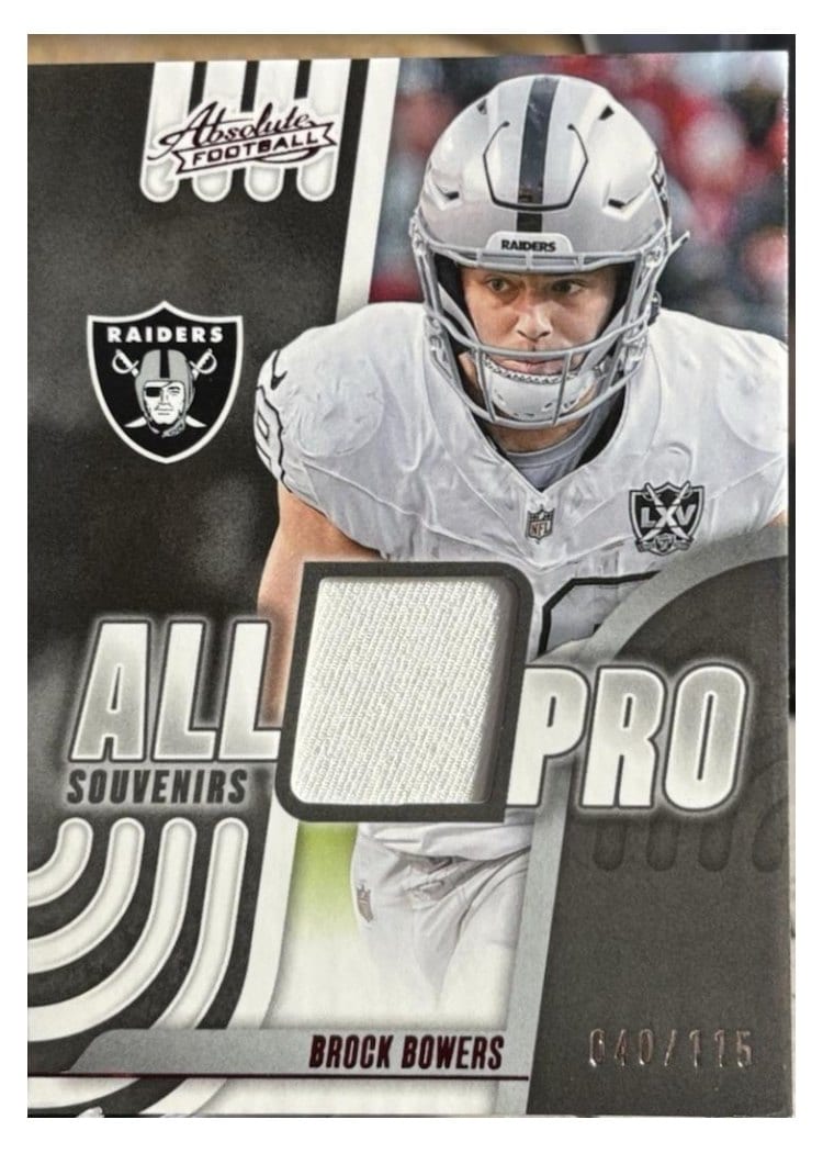 2025 Panini Absolute All Pro Souvenirs Brock Bowers #APS-BBS card
