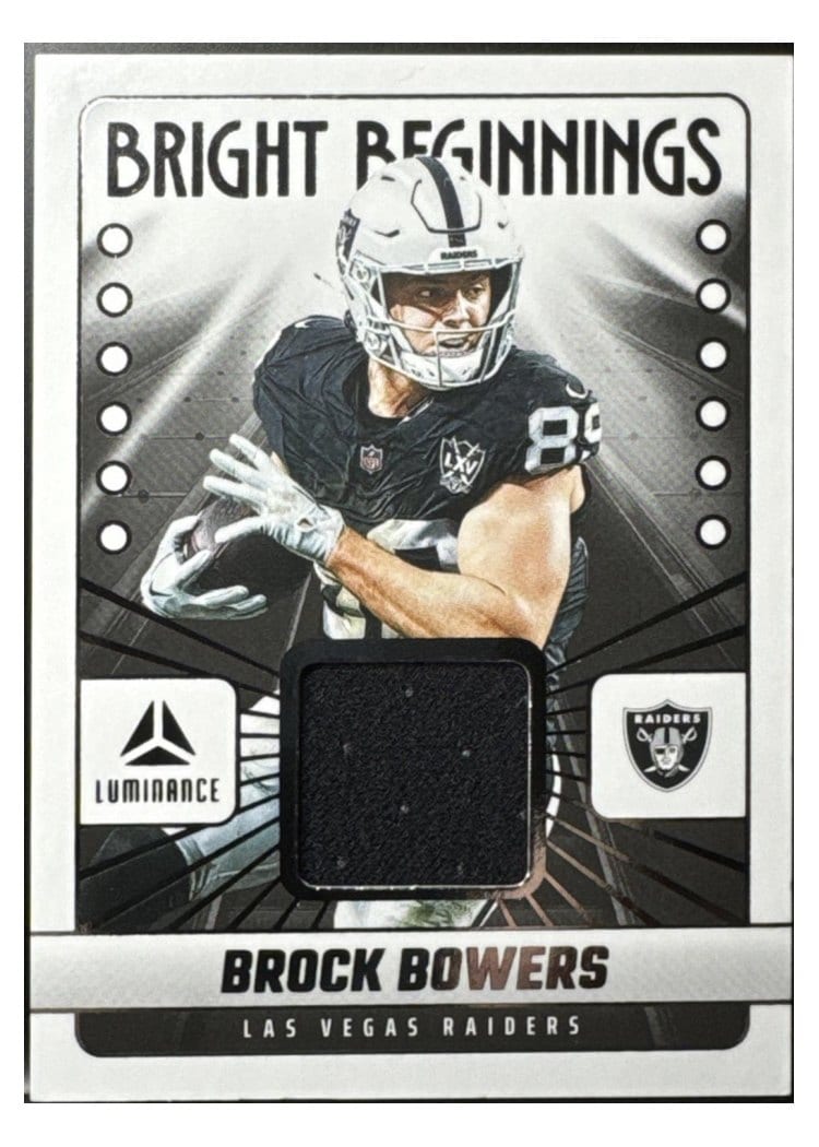 2025 Panini Luminance Bright Beginnings Relics Brock Bowers #1 card