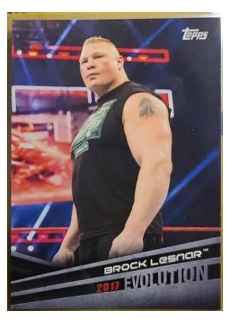 2018 Topps WWE Evolution Brock Lesnar #E-9 card