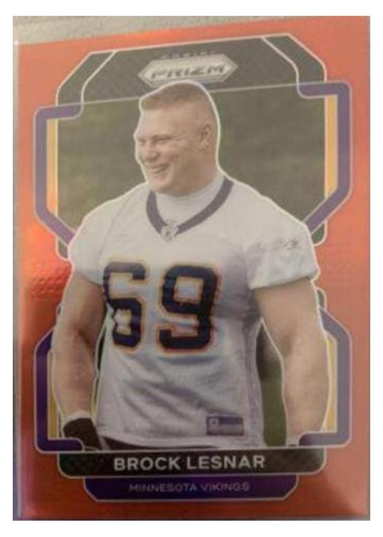 2021 Panini Prizm Base Set Brock Lesnar Red Prizm #134 card