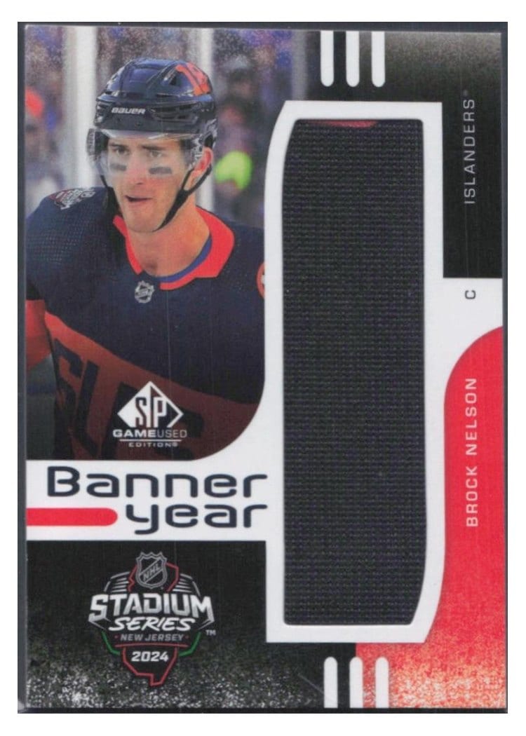 2024-25 SP Game Used 2024 Stadium Series Banner Year Relics Brock Nelson #BYSS-BN card