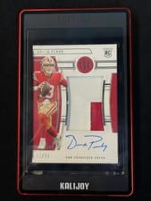 2022 Panini National Treasures Brock Purdy Rookie Patch Auto /99 #200 card
