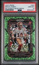 2022 Panini Prizm No Huddle Brock Purdy Neon Green #353 card