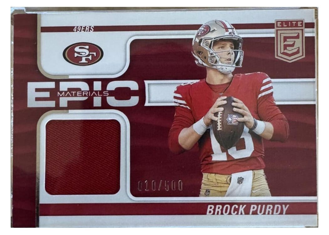 2024 Donruss Elite Epic Materials Brock Purdy #EMA-BPU card