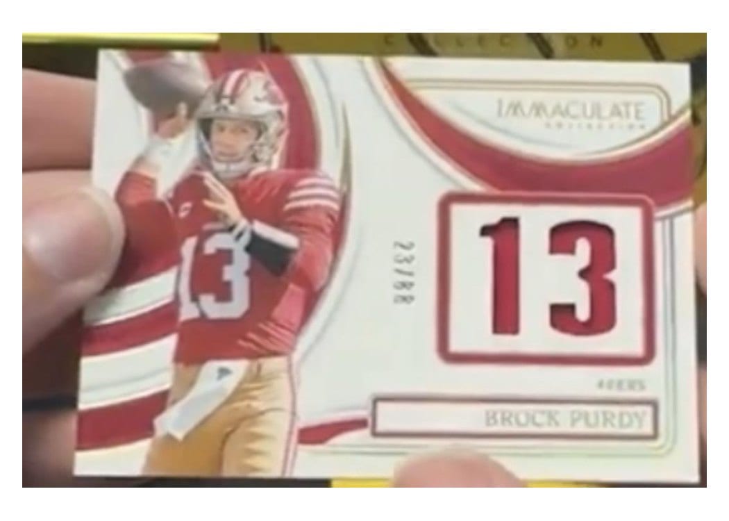 2024 Panini Immaculate Collection Immaculate Numbers Memorabilia Brock Purdy #8 card