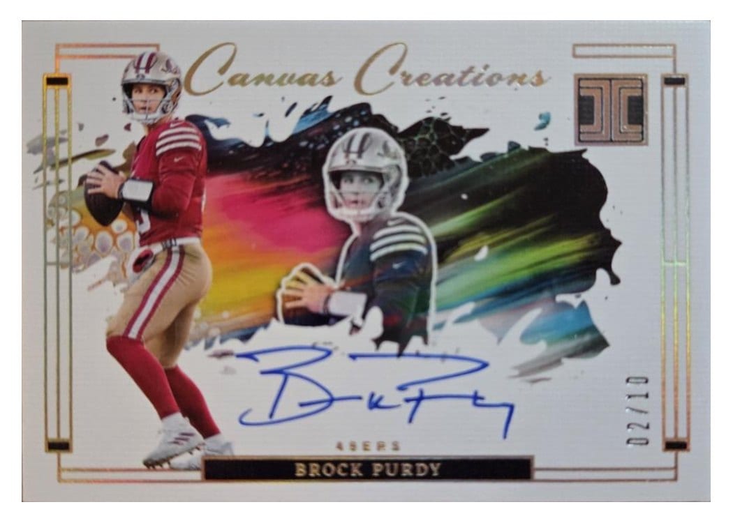 2024 Panini Impeccable Canvas Creations Signatures Brock Purdy #3 card