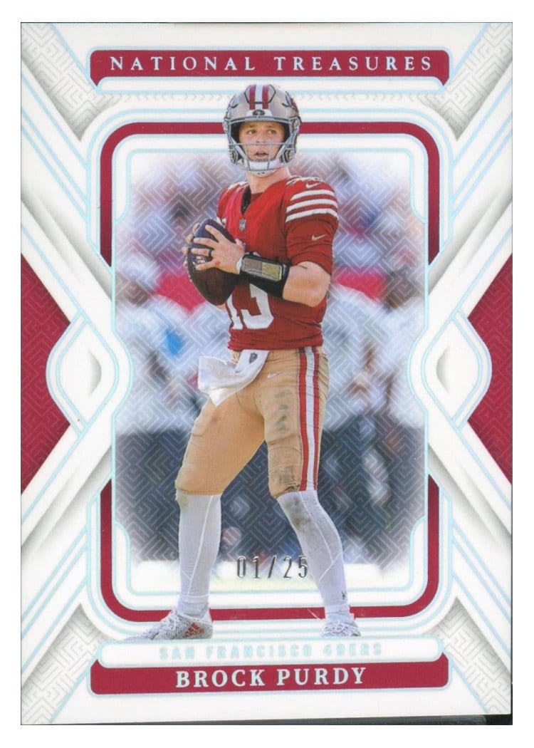 2024 Panini National Treasures Base Set Brock Purdy Printing Plate #86 card
