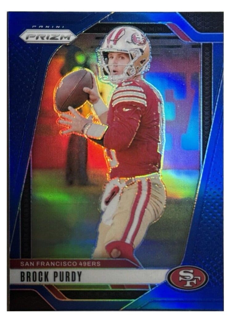 2024 Panini Prizm Base Set Brock Purdy Blue #249 card