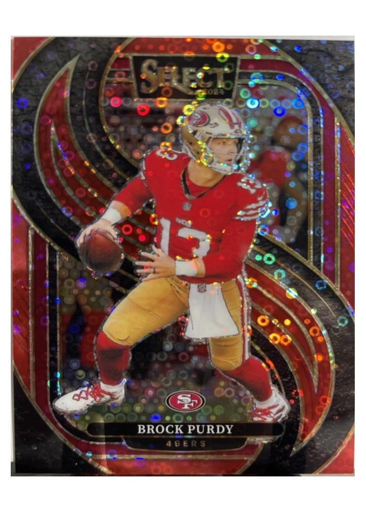 2024 Panini Select Base Set Brock Purdy Red Disco Prizm #124 card