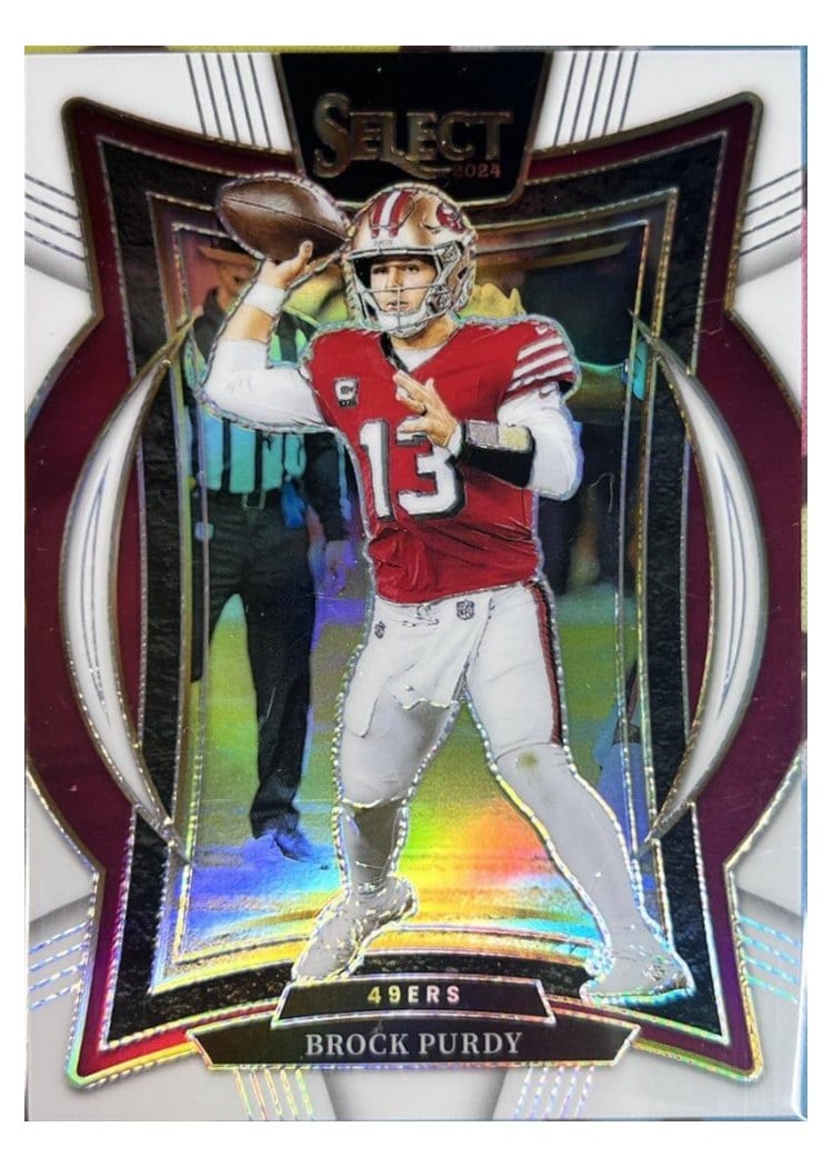 2024 Panini Select Base Set Brock Purdy White Prizm #37 card