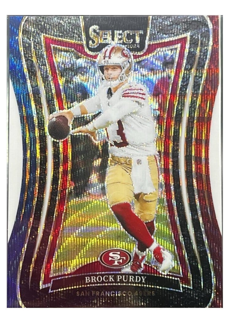 2024 Panini Select Base Set Brock Purdy White Prizm #390 card