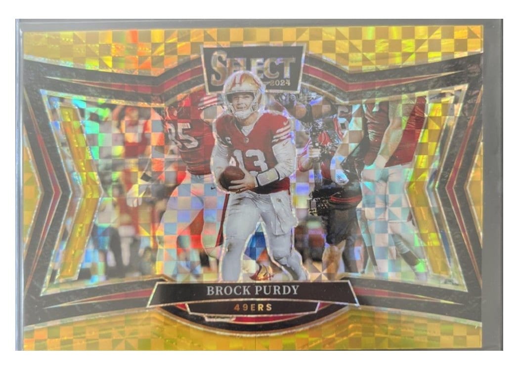 2024 Panini Select Base Set Brock Purdy Gold Prizm #465 card