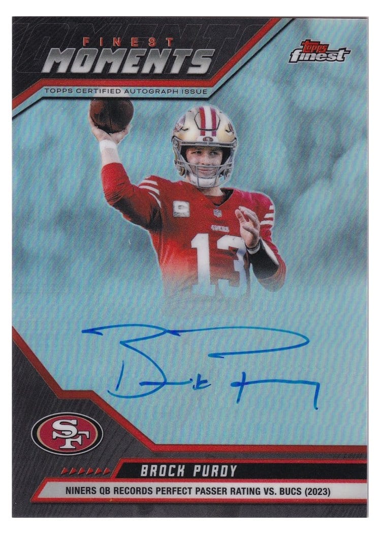 2025 Finest Finest Moments Autographs Brock Purdy #FMA-BP card