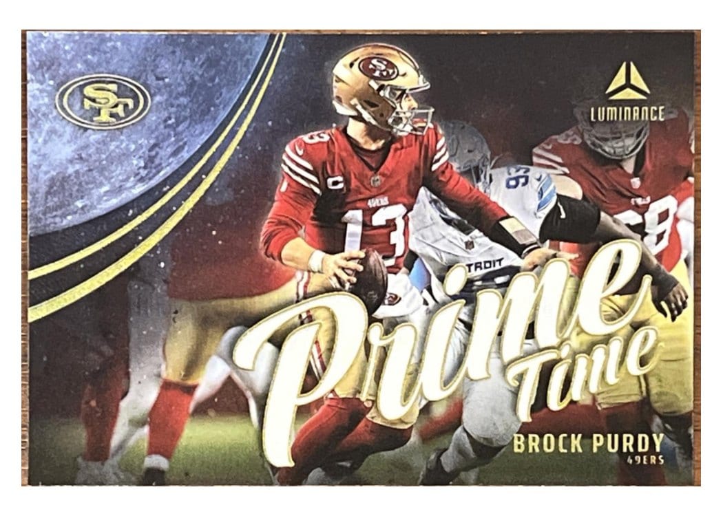2025 Panini Luminance Prime Time Brock Purdy #10 card