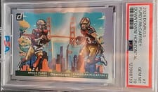 2024 Donruss Horizontal Downtown! Brock Purdy / Christian McCaffrey #7 card