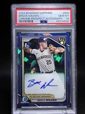 2024 Bowman Sapphire Edition Autographs Brock Wilken #BSPA-BW card