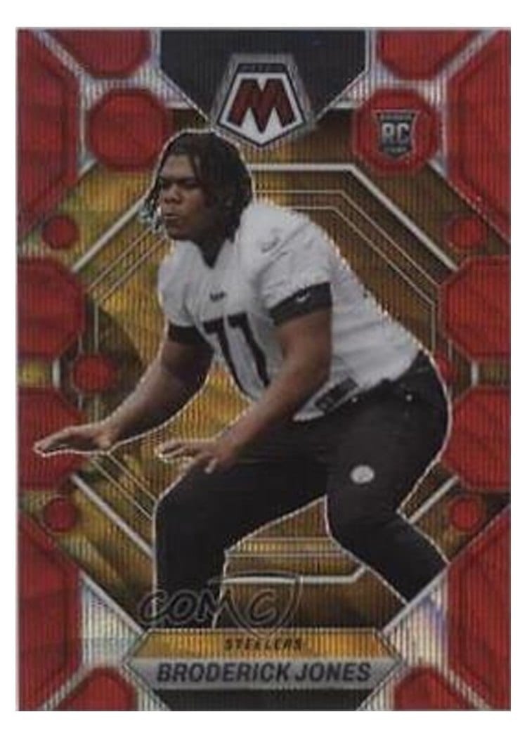 2023 Panini Mosaic Base Set Broderick Jones Red Wave #288 card