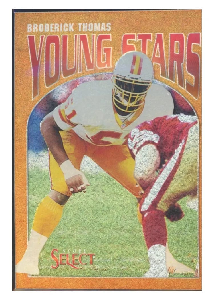 1993 Panini Select Young Stars Broderick Thomas #20 card