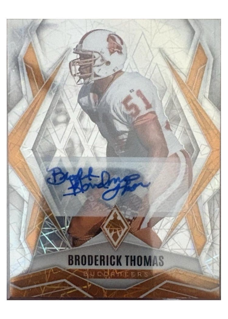 2025 Panini Phoenix Base Set Broderick Thomas Lazer Autograph #20 card