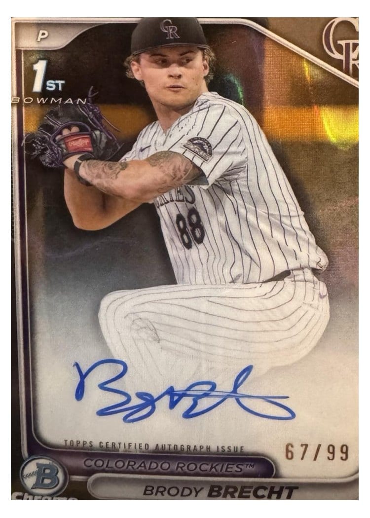 2024 Bowman Draft Chrome Prospect Autographs Brody Brecht #CPA-BBR card