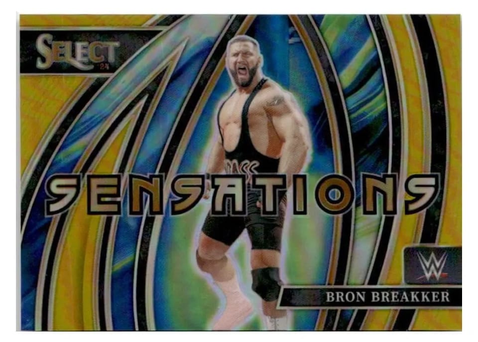 2024 Panini Select WWE Sensations Bron Breakker Gold Prizm #4 card