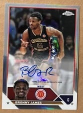 2023 Topps Chrome McDonald's All American Chrome Autographs Bronny James #CA-BJ card