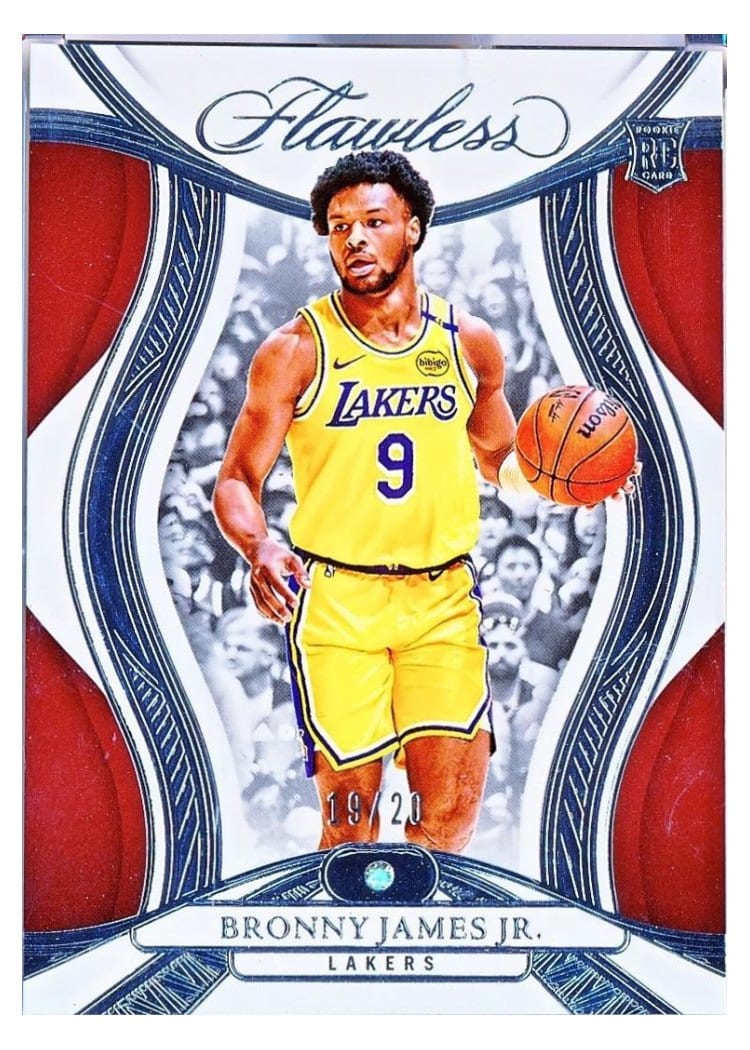 2024-25 Panini Flawless Base Gems Bronny James Jr. #76 card